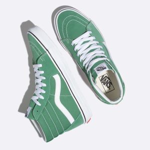 Vans Bayan Spor Ayakkabı Sk8-Hi Koyu Yeşil/Beyaz | 95229-514